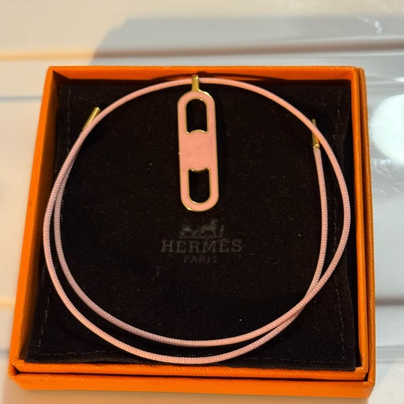 Hermès Pink Cord Necklace